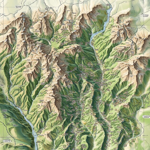 A detailed map of the Columbia River Gorge Scenic Byway highlighting points of interest like waterfalls and historic viewpoints.