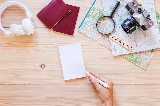 A close-up of hands organizing travel insurance policy documents, a passport, and flight tickets on a desk, emphasizing the importance of keeping documents organized for trip preparation.