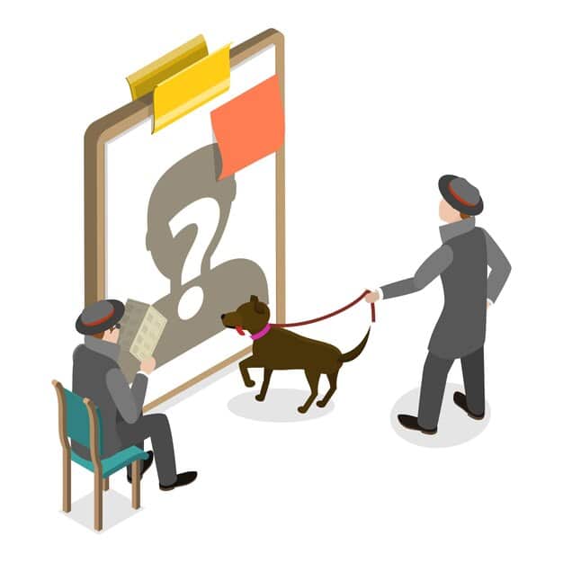 A detailed side-by-side comparison illustrating a service dog performing a task (e.g., guiding a blind person) versus an emotional support animal simply sitting next to its owner for comfort, highlighting the visual distinction.