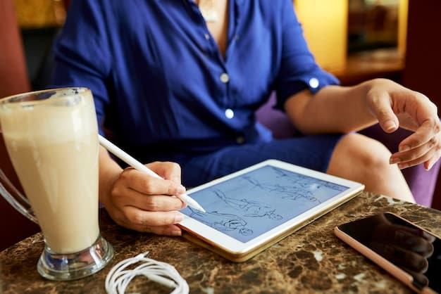 A detailed, colorful travel itinerary open on a tablet, with handwritten notes and coffee beside it, indicating a well-planned and personalized journey.