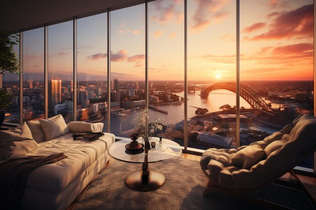 A luxurious hotel suite with a view of a cityscape, highlighting the potential reward of using hotel points for a high-end travel experience, relevant to Hotel Points vs. Airline Miles: Which Rewards Program is Right for You in 2025?.