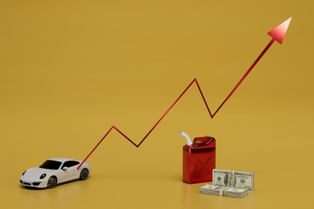 A graph showing the trend of rental car prices increasing over the past few years, with a projection for continued increases in the first quarter of 2025. The graph clearly labels axes and uses contrasting colors to differentiate price trends.