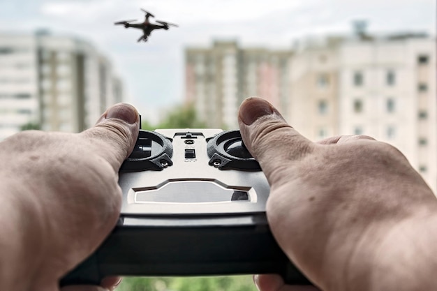A close-up of a drone with Remote ID technology visible, such as a small digital display or a QR code, to highlight the technological aspect of compliance with new regulations, showcasing how 