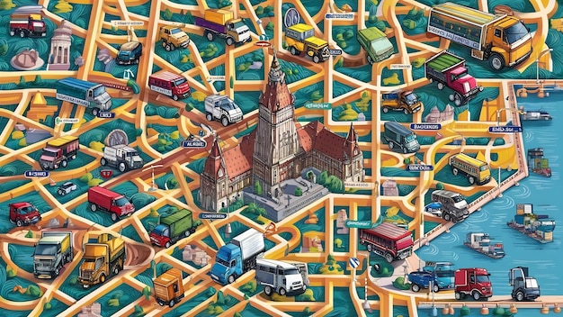 A detailed map of a bustling city, highlighting key landmarks, transportation routes, and cultural districts. The map is annotated with tips for navigating the city safely and efficiently, emphasizing the importance of geographic literacy for urban exploration. Related to 'Unlock Global Travel Secrets: Enroll in Our Advanced Geographic Literacy Course Before January 2026'.