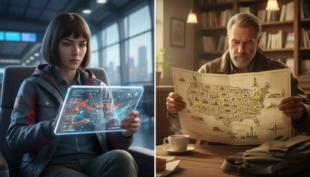 2026 Digital Travel Guides vs. Traditional Maps for US Exploration: Which Saves You 2 Hours?